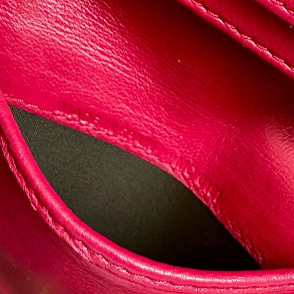 Gold And Pink Dior Card Holder Wallet - Patent Leather Oblique Pattern - Picture 11 of 16